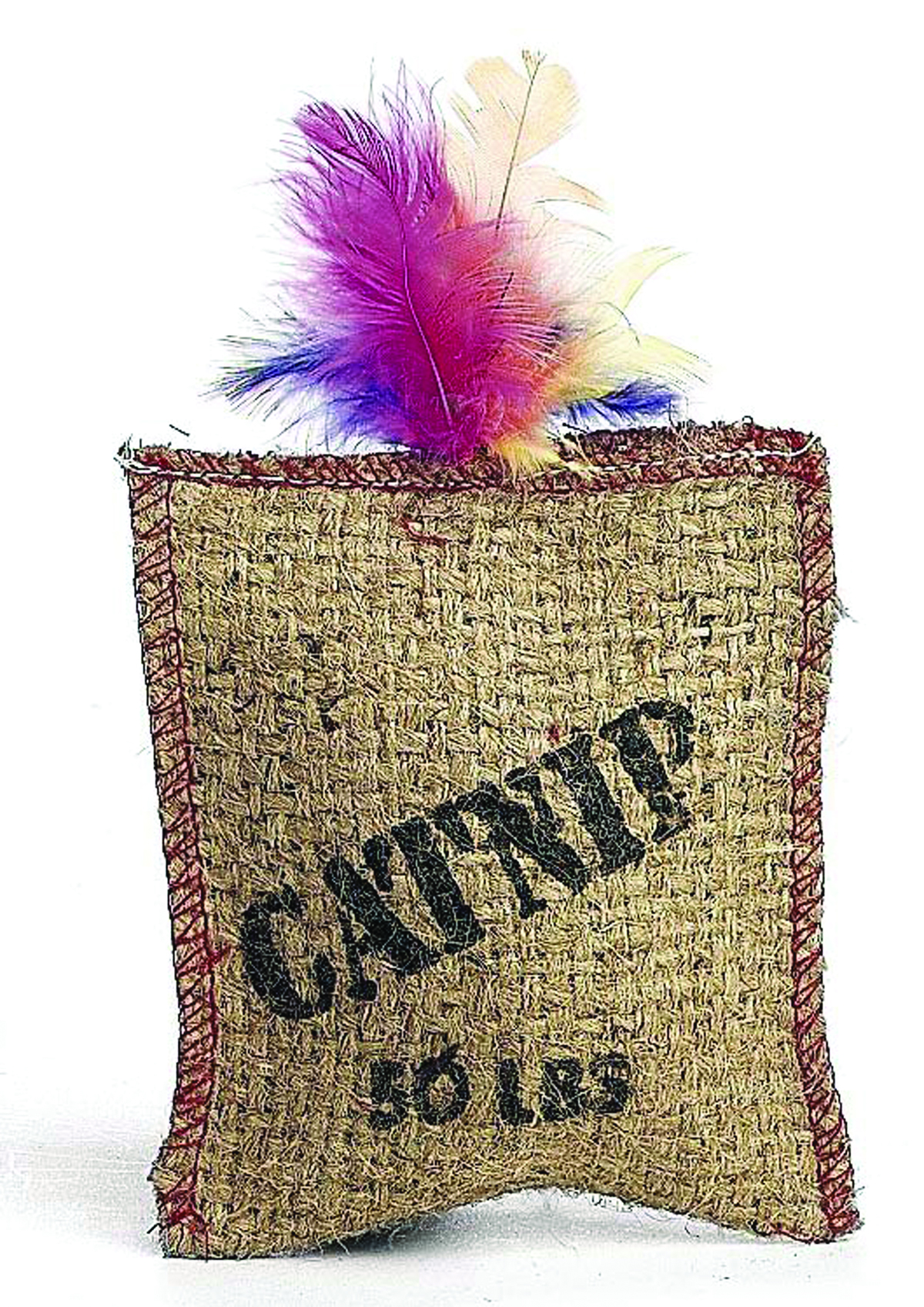 Jute & Feather Sack With Catnip