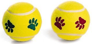 Ethical Dog Pawprint Tennis Ball - Dog Toy 2/Pk.