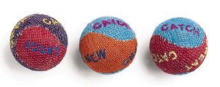 Burlap Cat Balls 3Pk