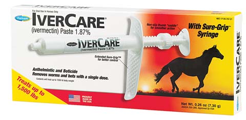 IVERCARE WORMER PASTE SYRINGE FOR HORSES