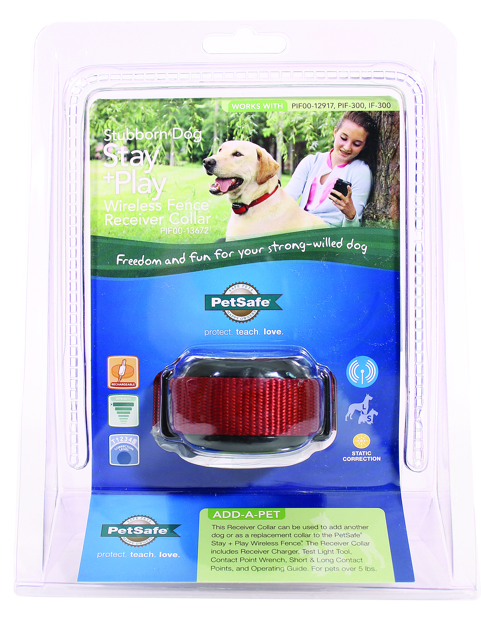 STUBBORN DOG WIRELESS FENCE RECEIVER COLLAR