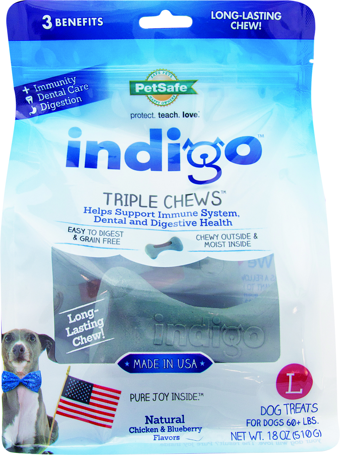 INDIGO TRIPLE CHEWS DOG TREAT