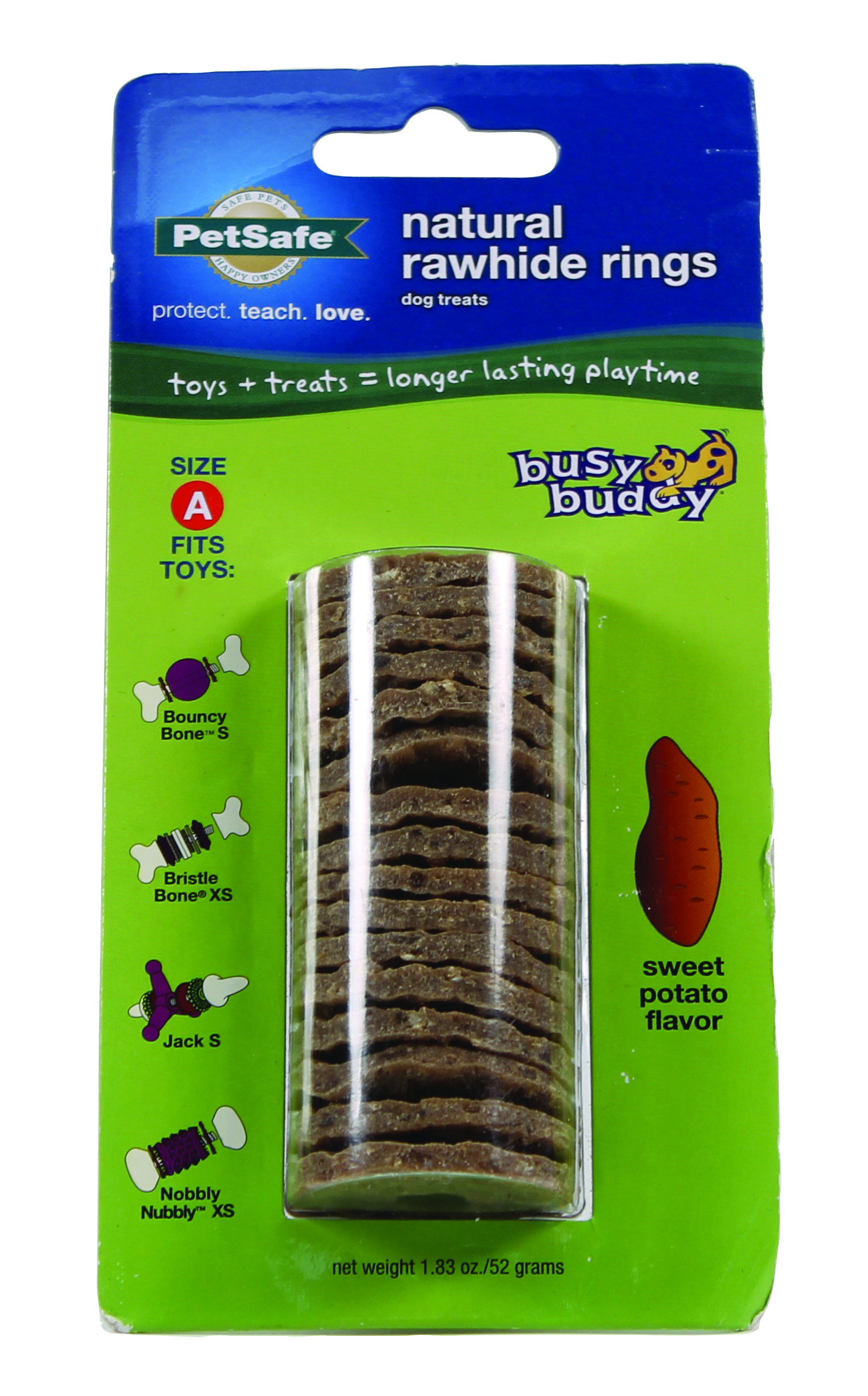BUSY BUDDY NATURAL RAWHIDE RINGS