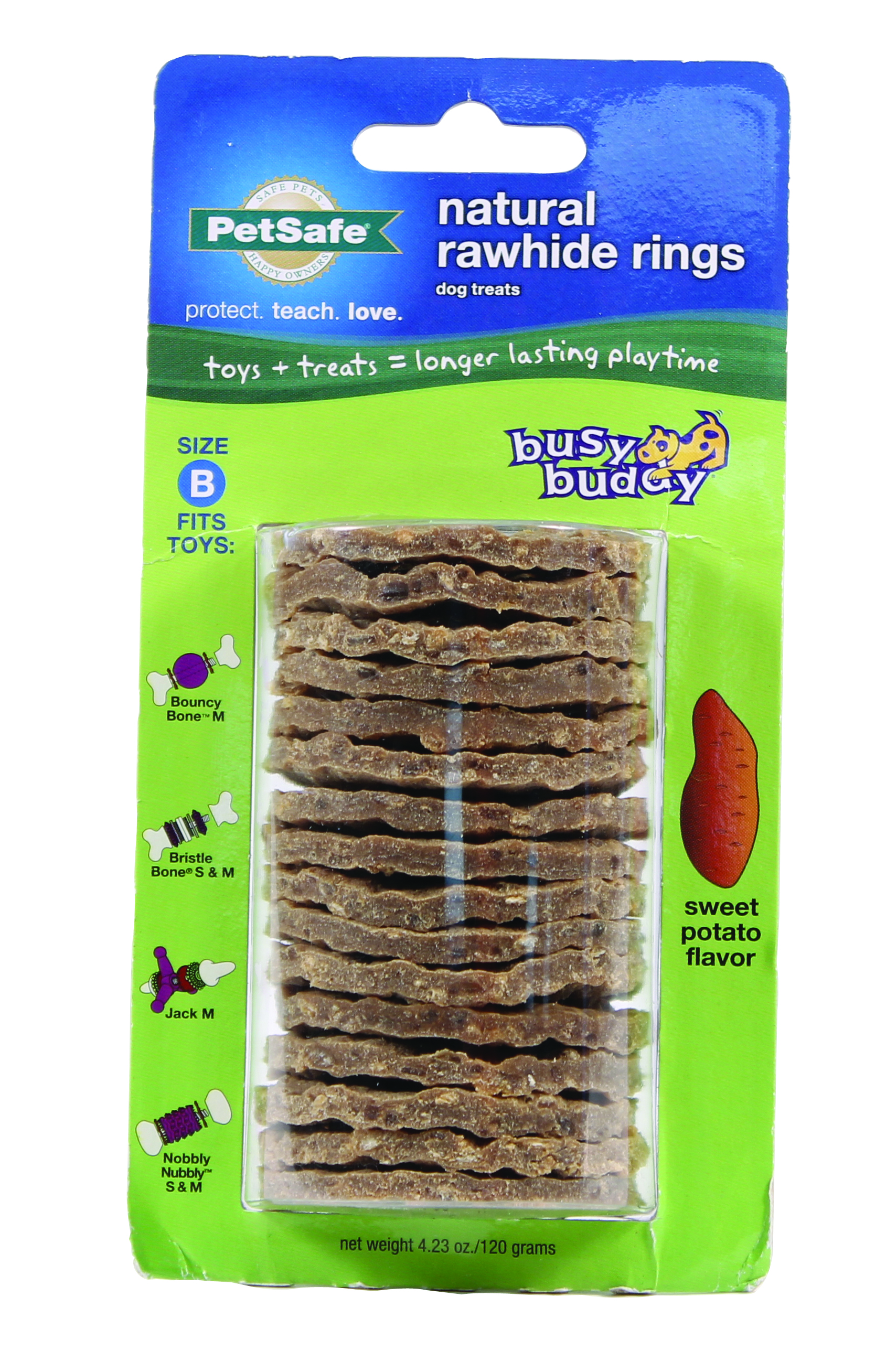 BUSY BUDDY NATURAL RAWHIDE RINGS
