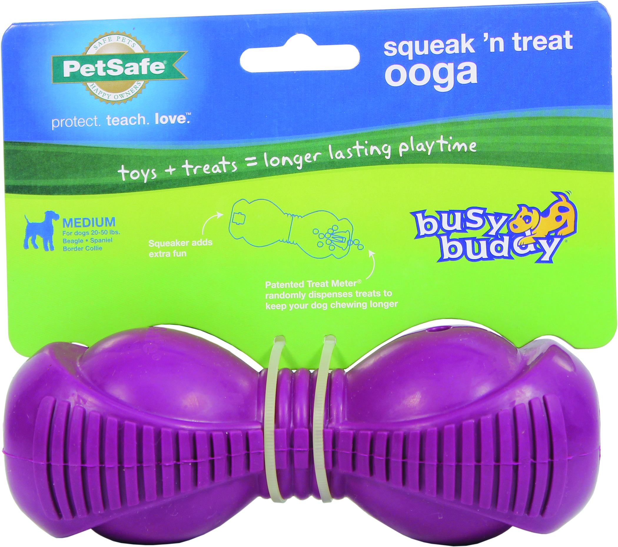 BUSY BUDDY SQUEAK  N TREAT OOGA DOG TOY