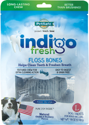 INDIGO FRESH FLOSS BONES DOG TREAT