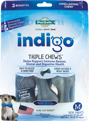 INDIGO TRIPLE CHEWS DOG TREAT