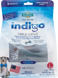 INDIGO TRIPLE CHEWS DOG TREAT