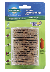 BUSY BUDDY NATURAL RAWHIDE RINGS