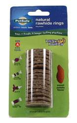 BUSY BUDDY NATURAL RAWHIDE RINGS