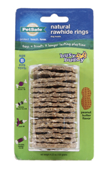 BUSY BUDDY NATURAL RAWHIDE RINGS