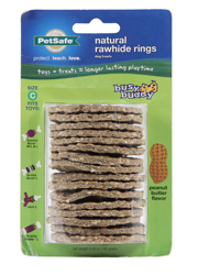 BUSY BUDDY NATURAL RAWHIDE RINGS