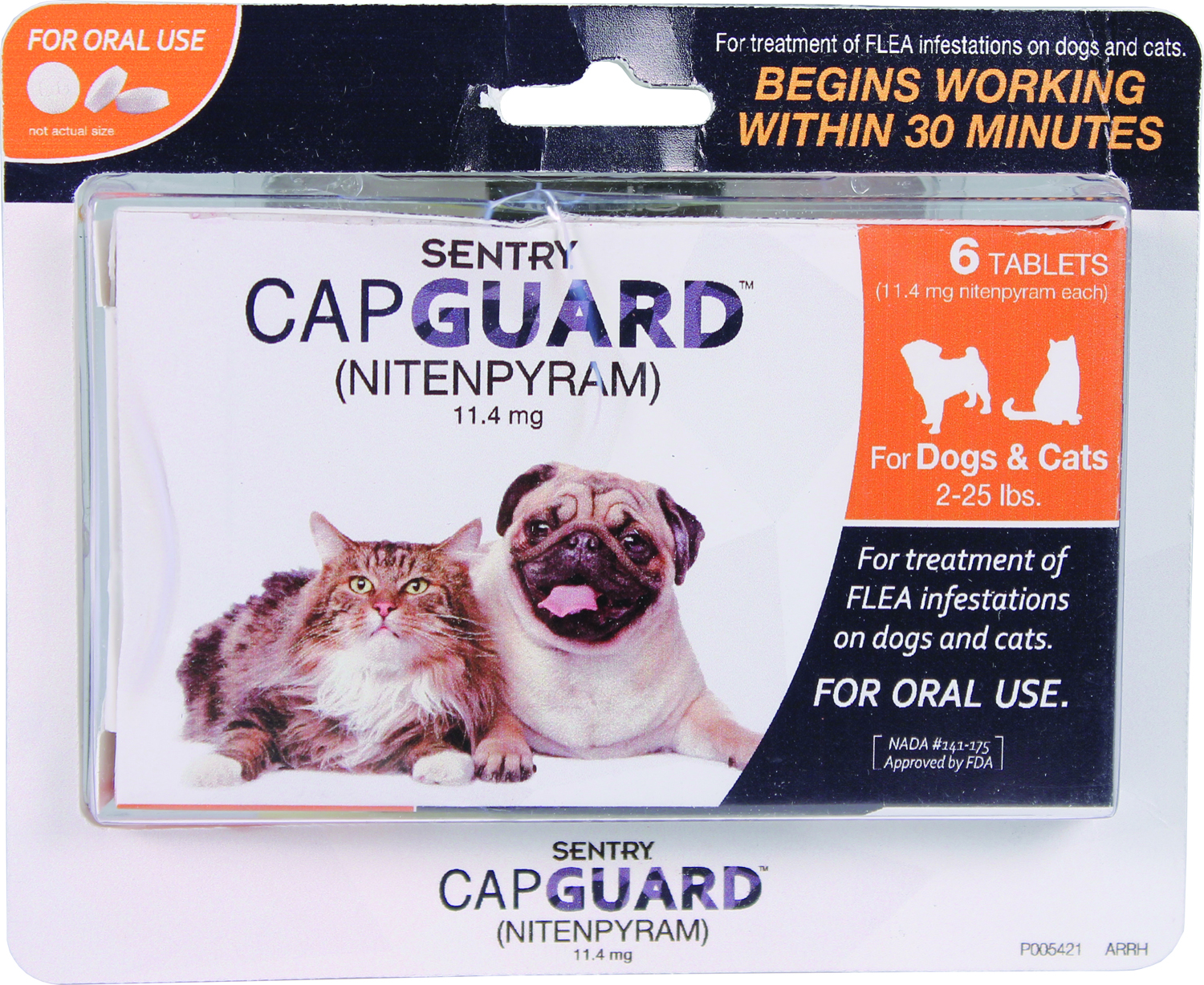 SENTRY CAPGUARD FLEA TABLETS FOR DOG OR CAT