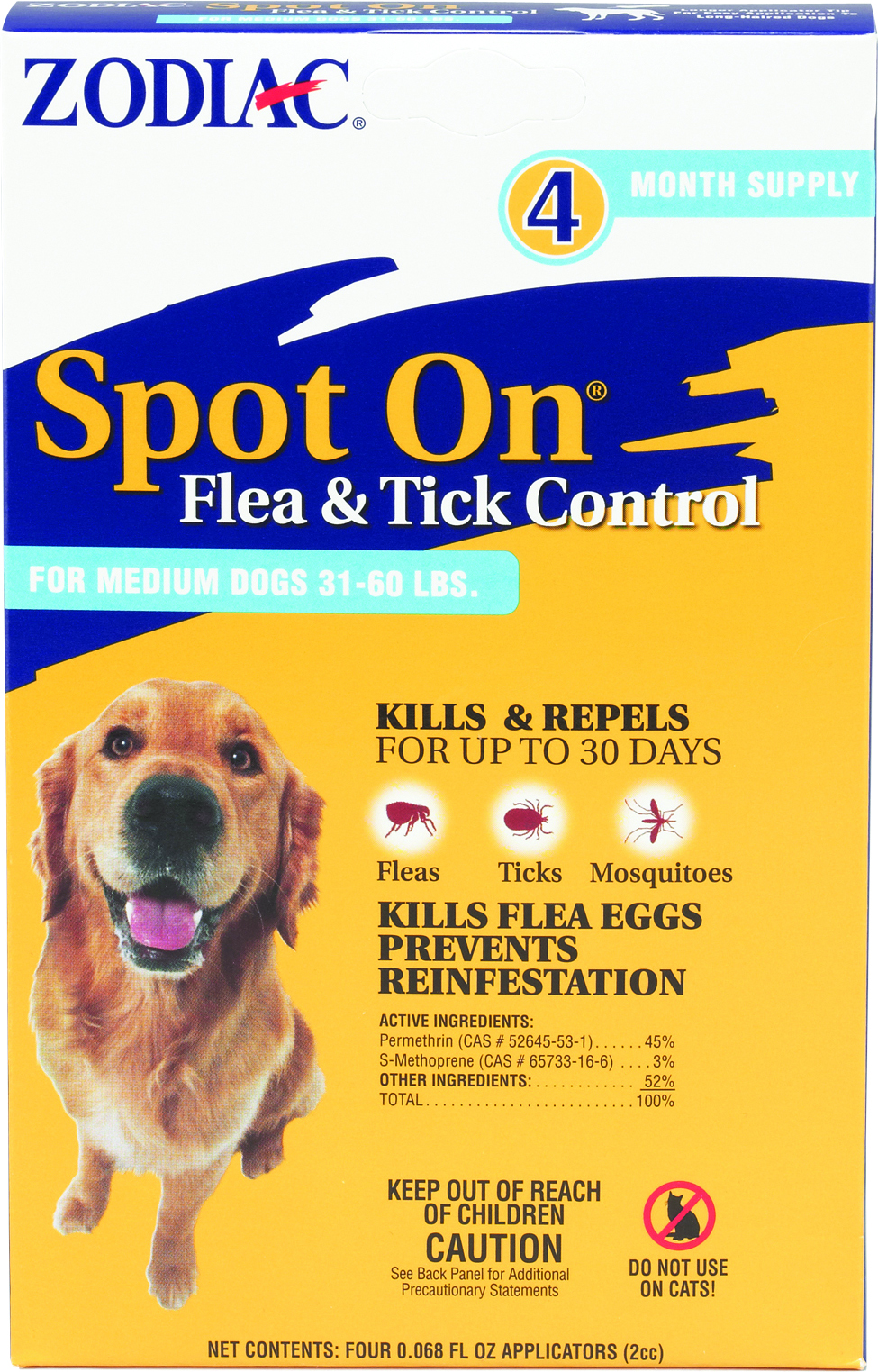 4/Pk. Spot On Flea/Tick - 2CC