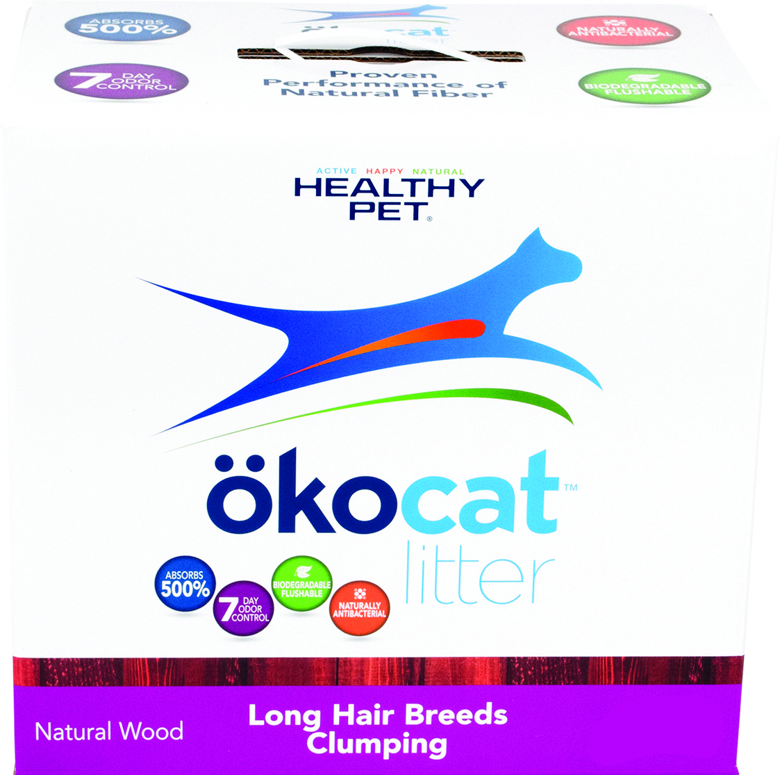 OKOCAT NATURAL WOOD CAT LITTER, LONG HAIR BREEDS