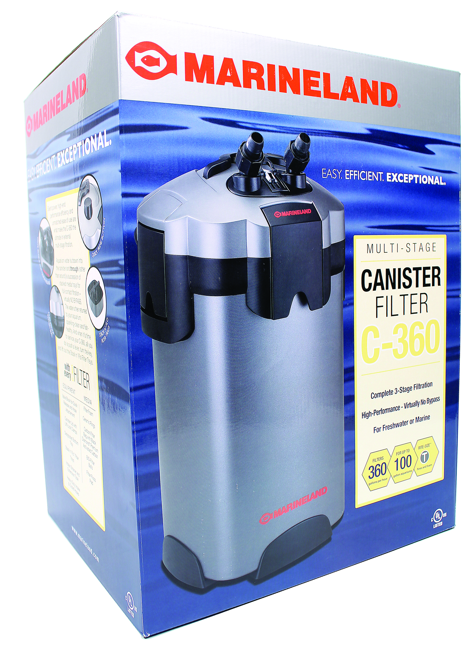 MULTI-STAGE AQUARIUM CANISTER FILTER C-360