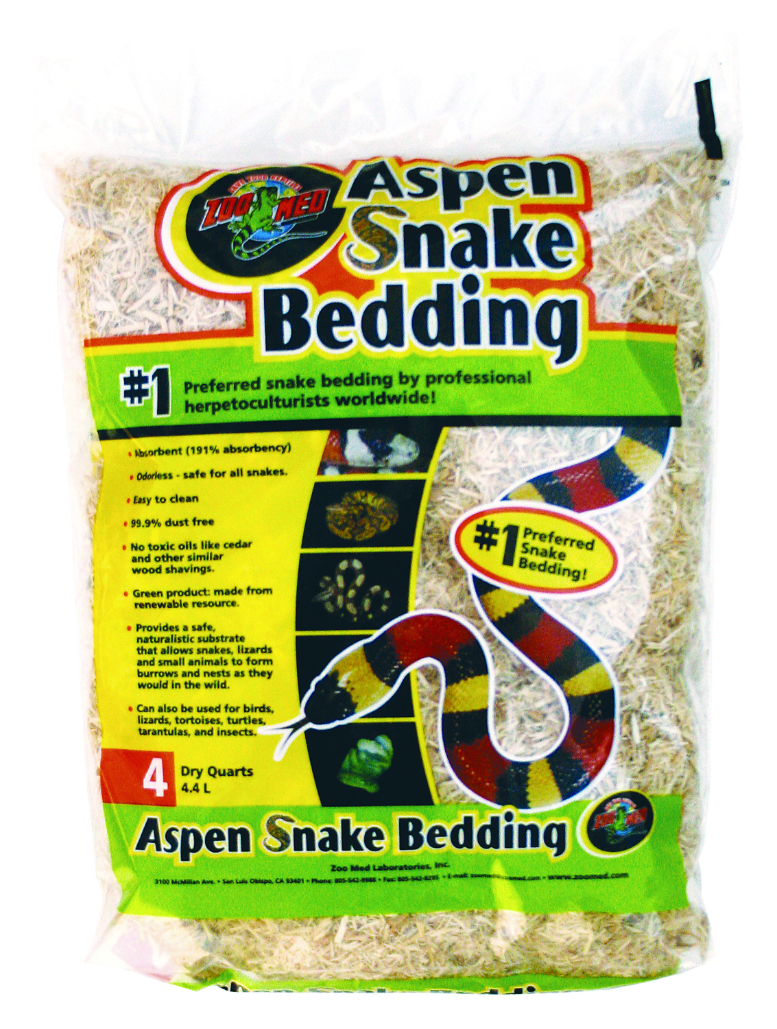 Aspen Snake Bedding - 4 Qt.