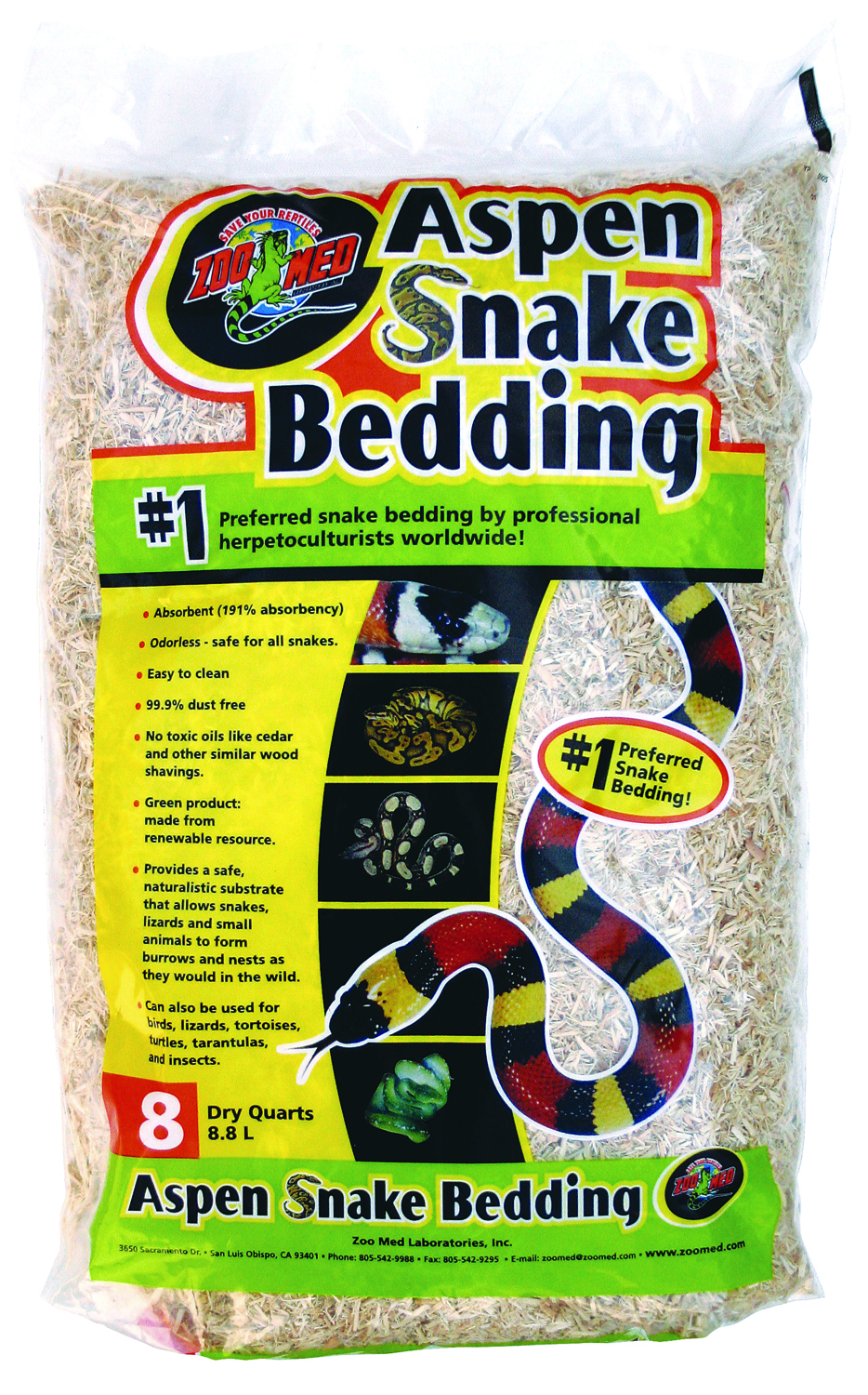 Aspen Snake Bedding  -  8 Qt.