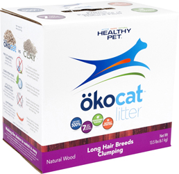 OKOCAT NATURAL WOOD CAT LITTER, LONG HAIR BREEDS