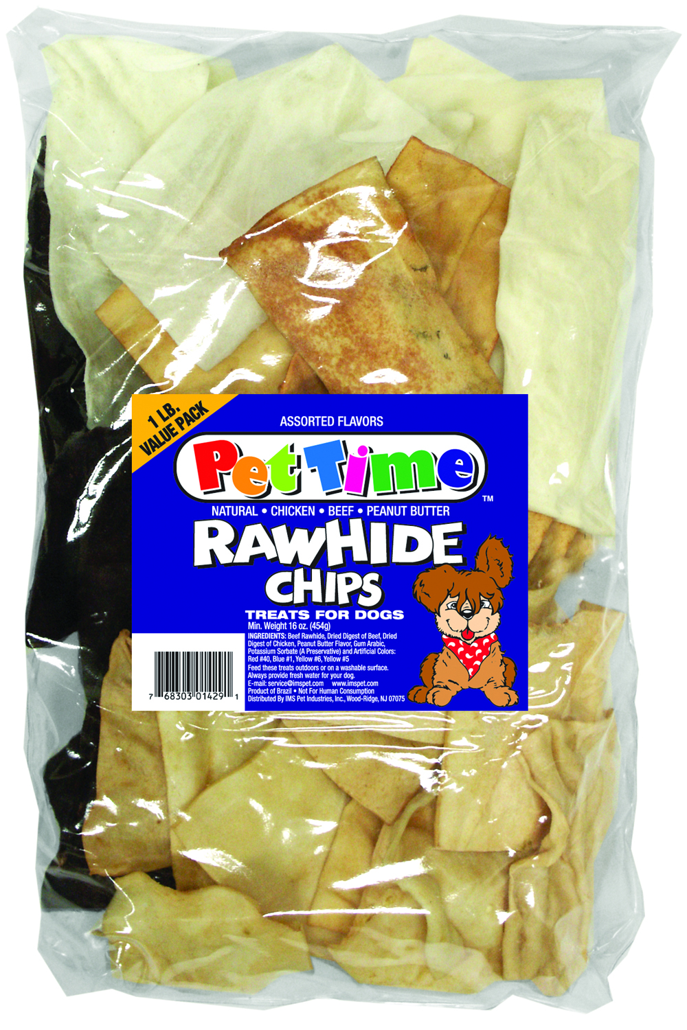 Flavorful Assorted Rawhide Chips - 16oz.