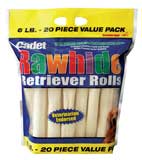 Wholesome Retriever Roll Rawhide Treat - 20/Pk.