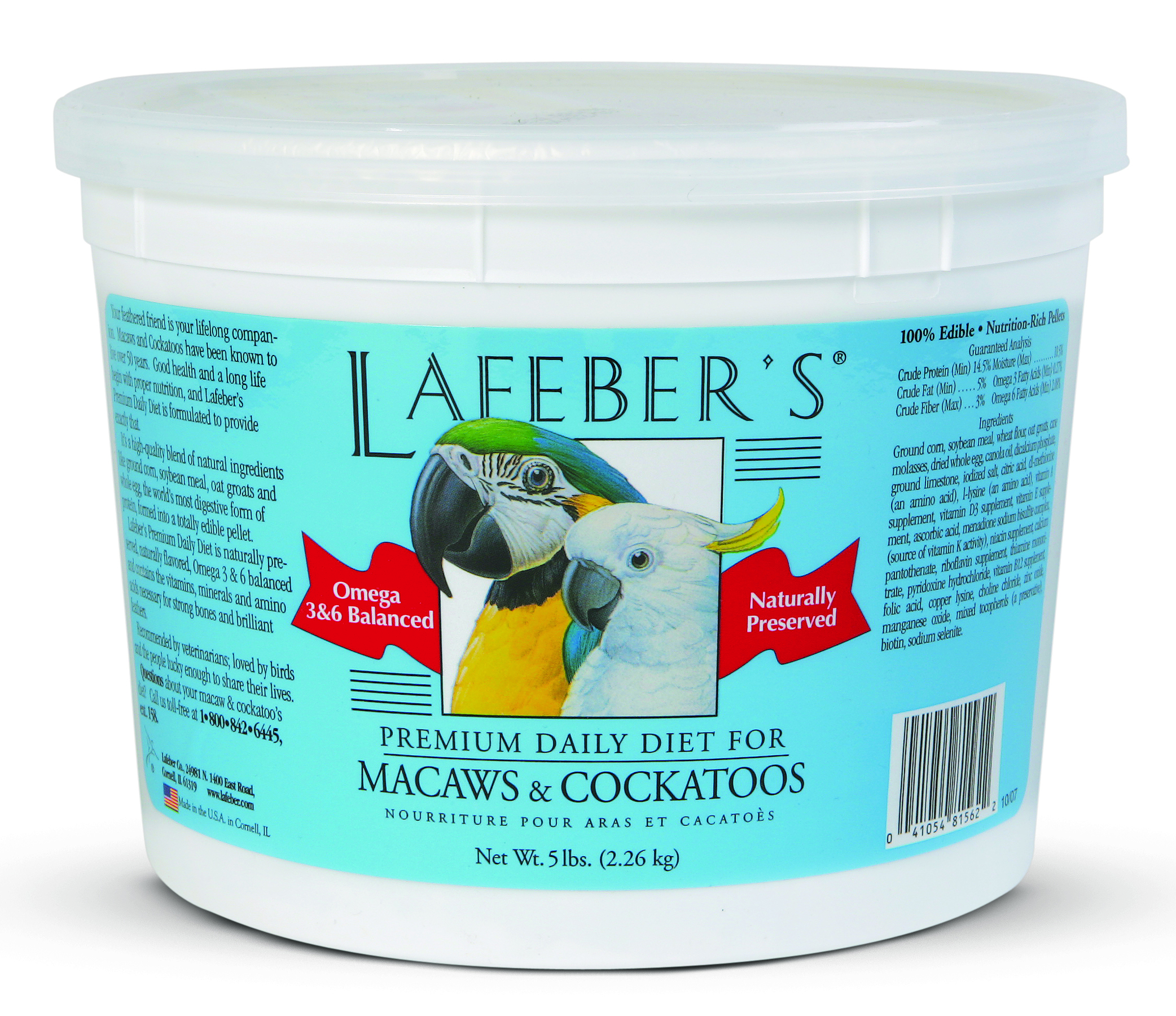 LaFeber's Pellets for Macaws & Cockatoos, 5 lb