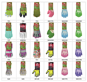 GARDEN GLOVE ASSORTMENT DISPLAY