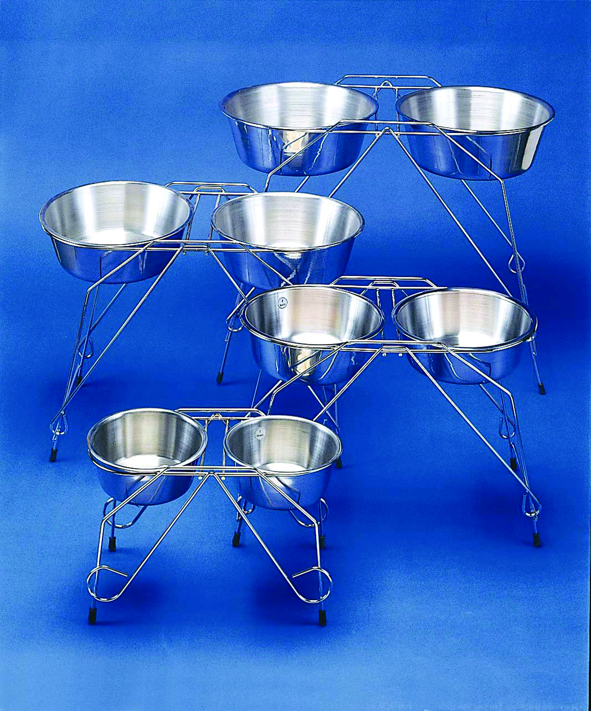 2 Qt Stainless Steel Double Diner Dog Dish - Height 12