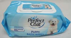 PERFECT COAT BATH WIPES-PUPPY