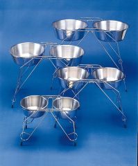 2 Qt Stainless Steel Double Diner Dog Dish - Height 12