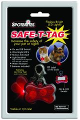 SAFE T TAG BONE SHAPE LED ID
