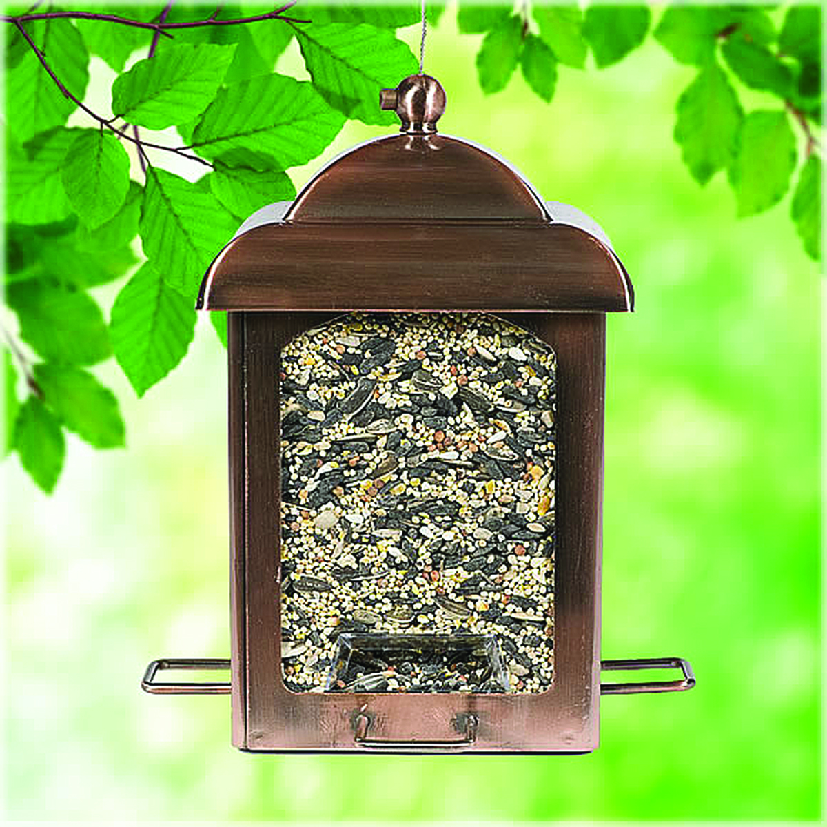 PERKY-PET ANTIQUE COPPER LANTERN FEEDER