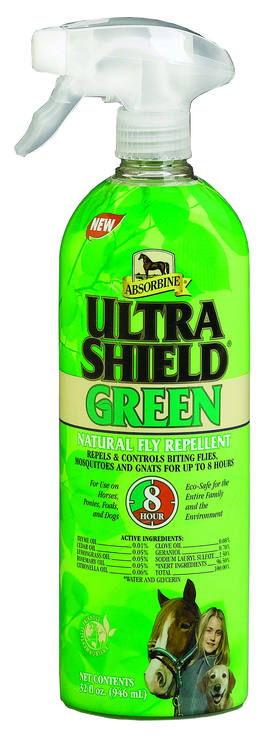 ABSORBINE ULTRASHIELD GREEN NATURAL FLY REPELLENT