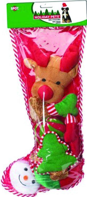 HOLIDAY DOG TOY STOCKING