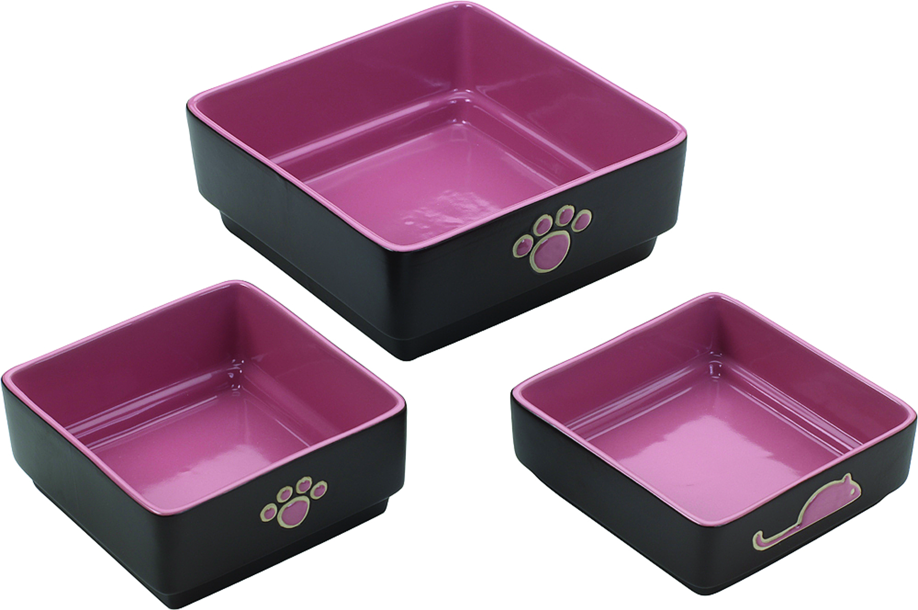 FOUR SQUARE DOG DISH