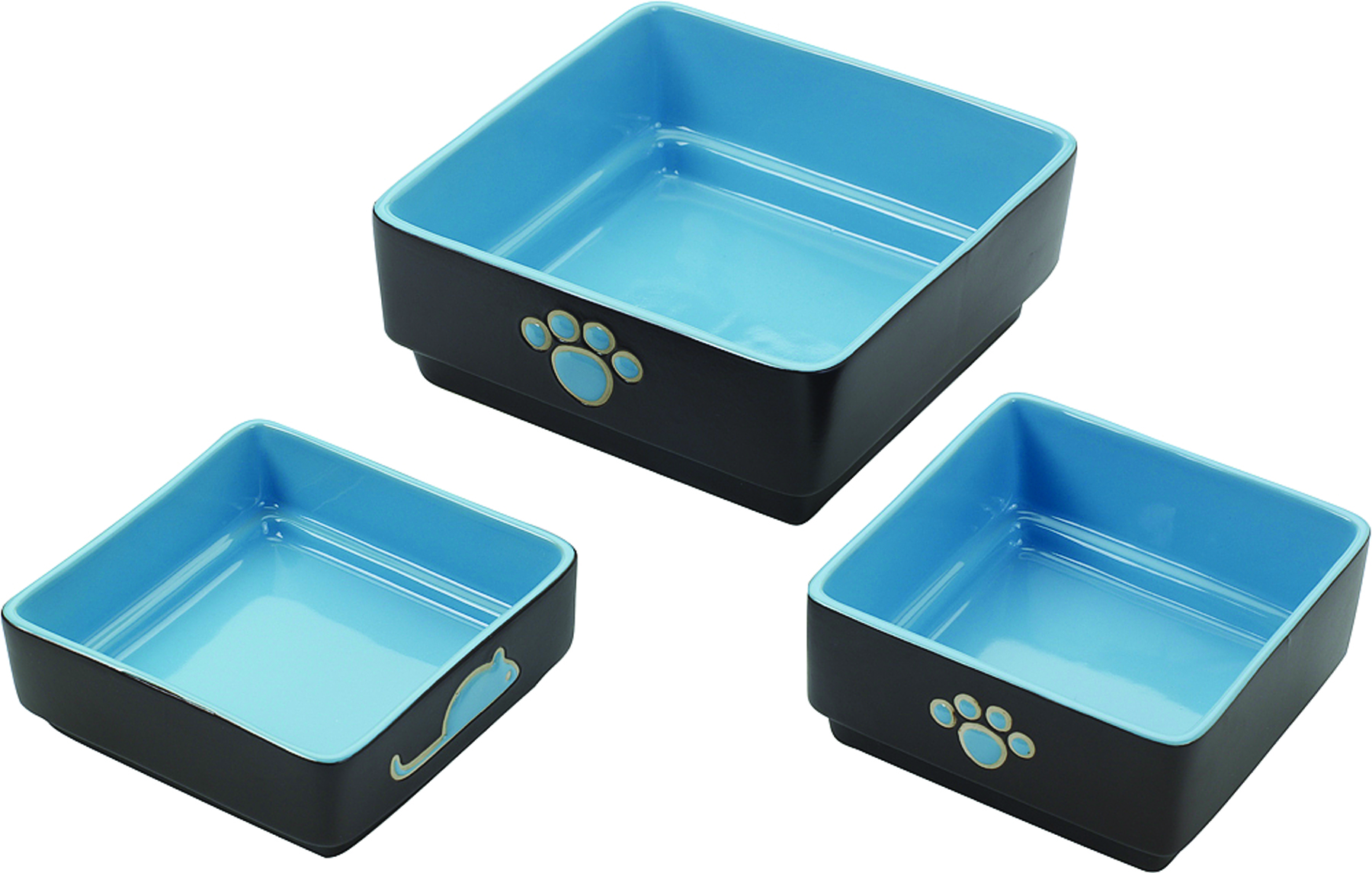 FOUR SQUARE DOG DISH