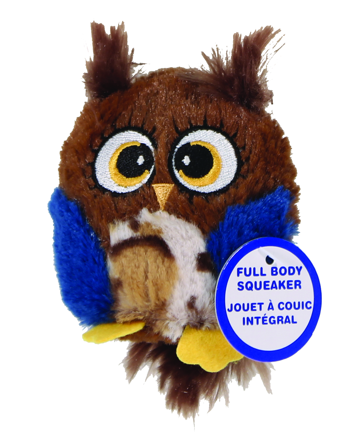 SPOT HOOTS OWL PLUSH SQUEAKER DOG TOY