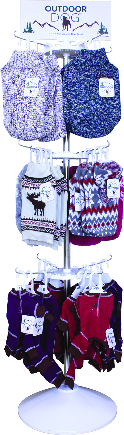 DOG SWEATER SPINNER RACK