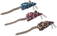 PLUSH CRAZY SPOTS MICE WITH CATNIP