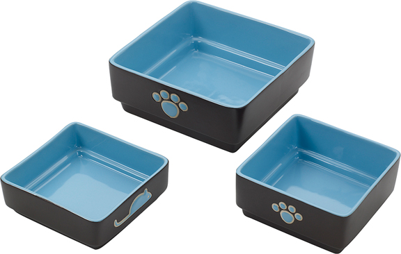 FOUR SQUARE DOG DISH