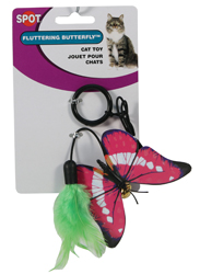 SPOT FLUTTERING BUTTERFLY RING CAT TOY