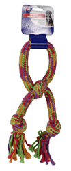 SPOT RAINBOW CRINKLER ROPE KNOTTED TUG