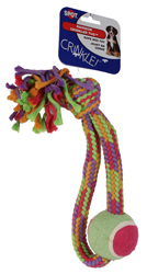 SPOT CRINKLER ROPE TENNIS BALL TUG