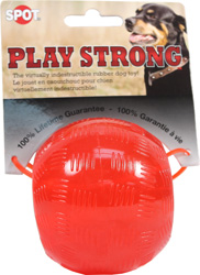 PLAY STRONG RUBBER BALL DOG TOY