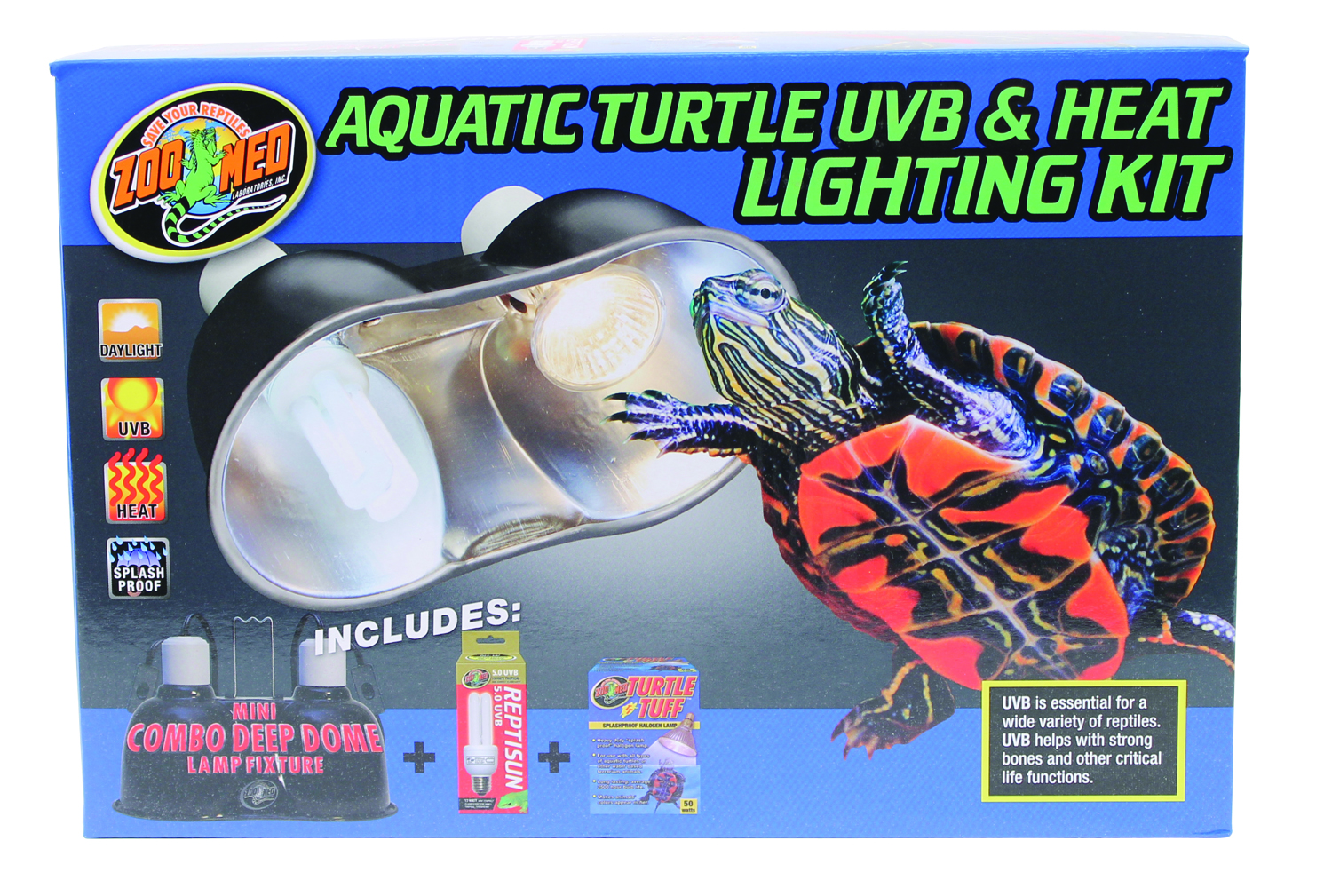 AQUATIC TURTLE UVB & HEAT LIGHTING KIT