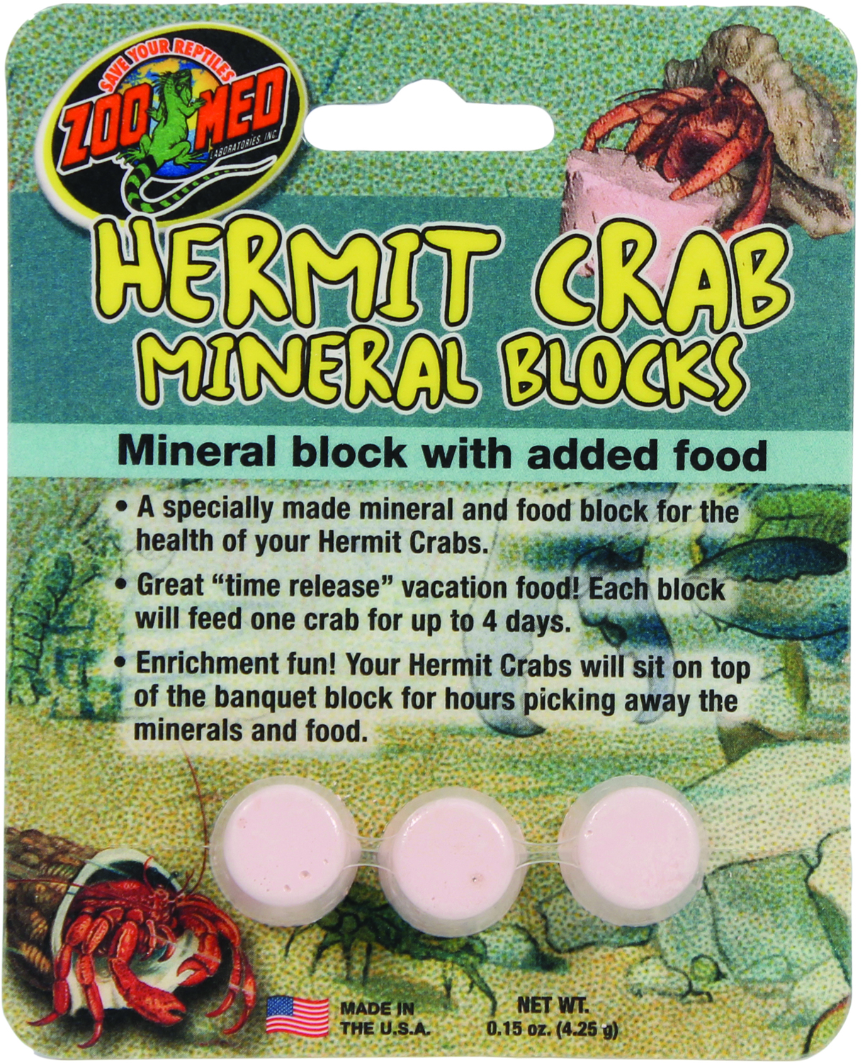 HERMIT CRAB MINERAL BLOCKS WITH ADDED FOOD