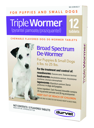 TRIPLE WORMER F/PUPPY&SM DOGS