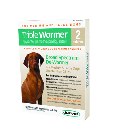 TRIPLE WORMER F/MED & LRG DOGS