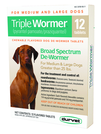 TRIPLE WORMER F/MED & LRG DOGS