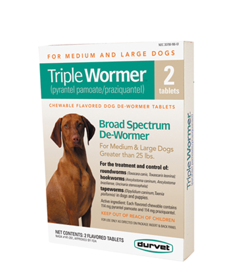 TRIPLE WORMER F/MED & LRG DOGS